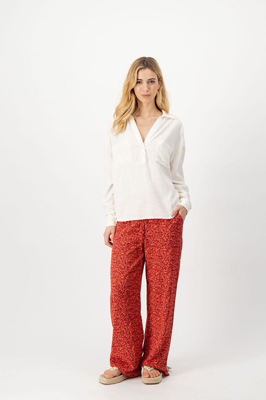 Teddy Smith Pantalon Fluide Imprime Silia Clearance