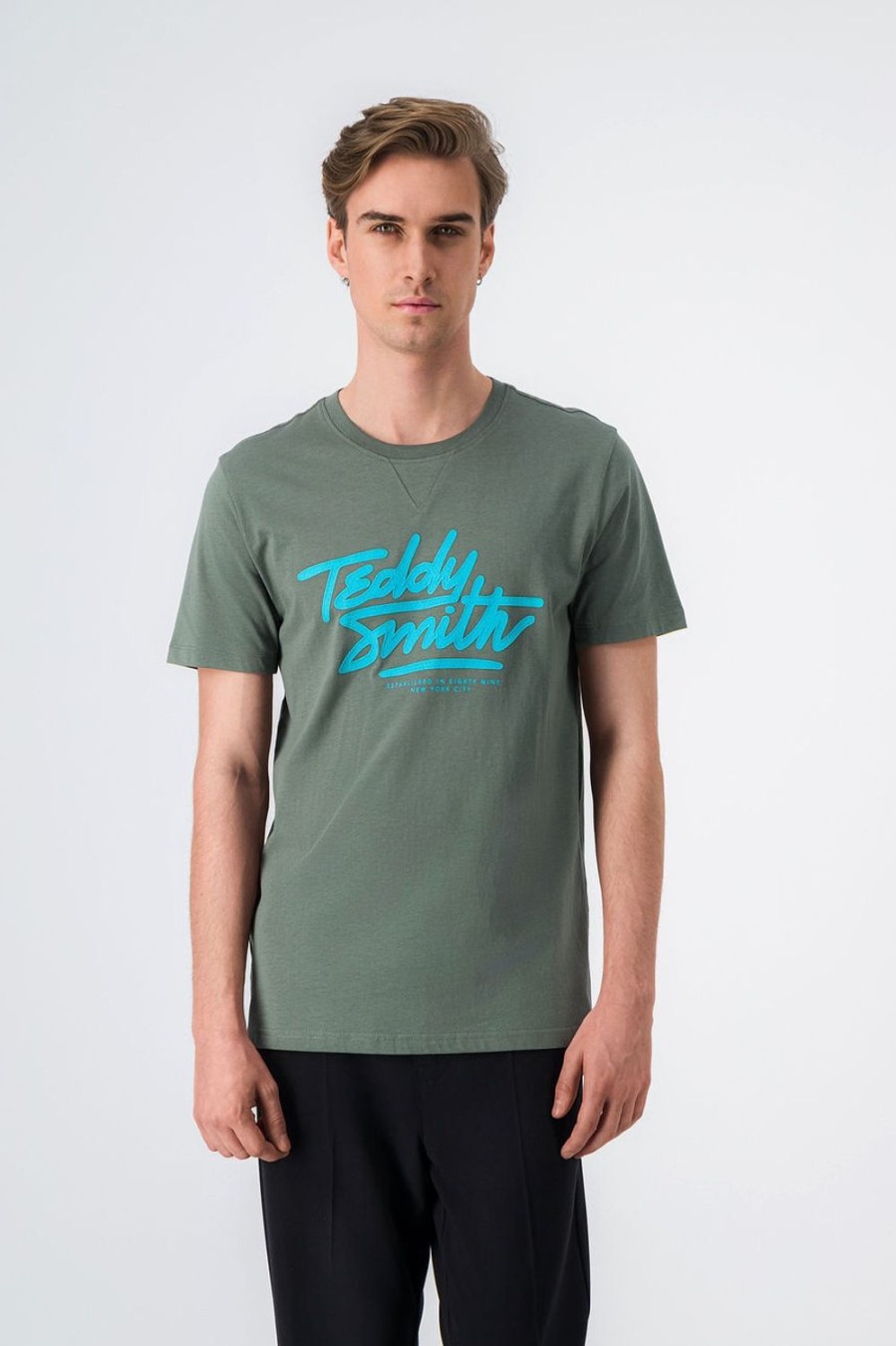 Teddy Smith T-Shirt Col Rond Script Mc New