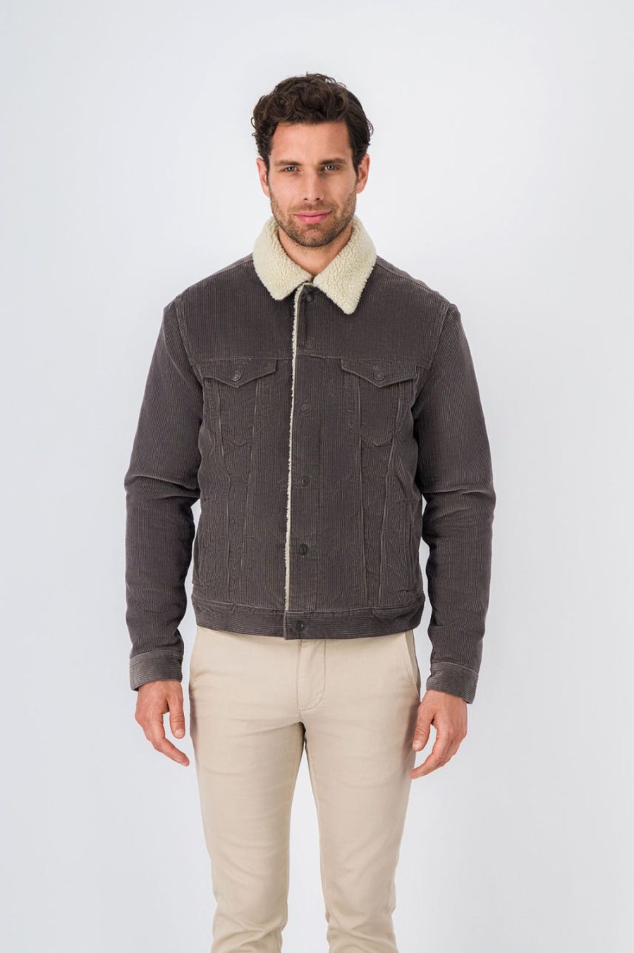 Teddy Smith Veste En Denim Avec Col En Sherpa Randall Sherpa Wholesale