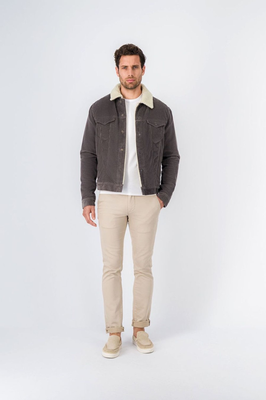 Teddy Smith Veste En Denim Avec Col En Sherpa Randall Sherpa Wholesale