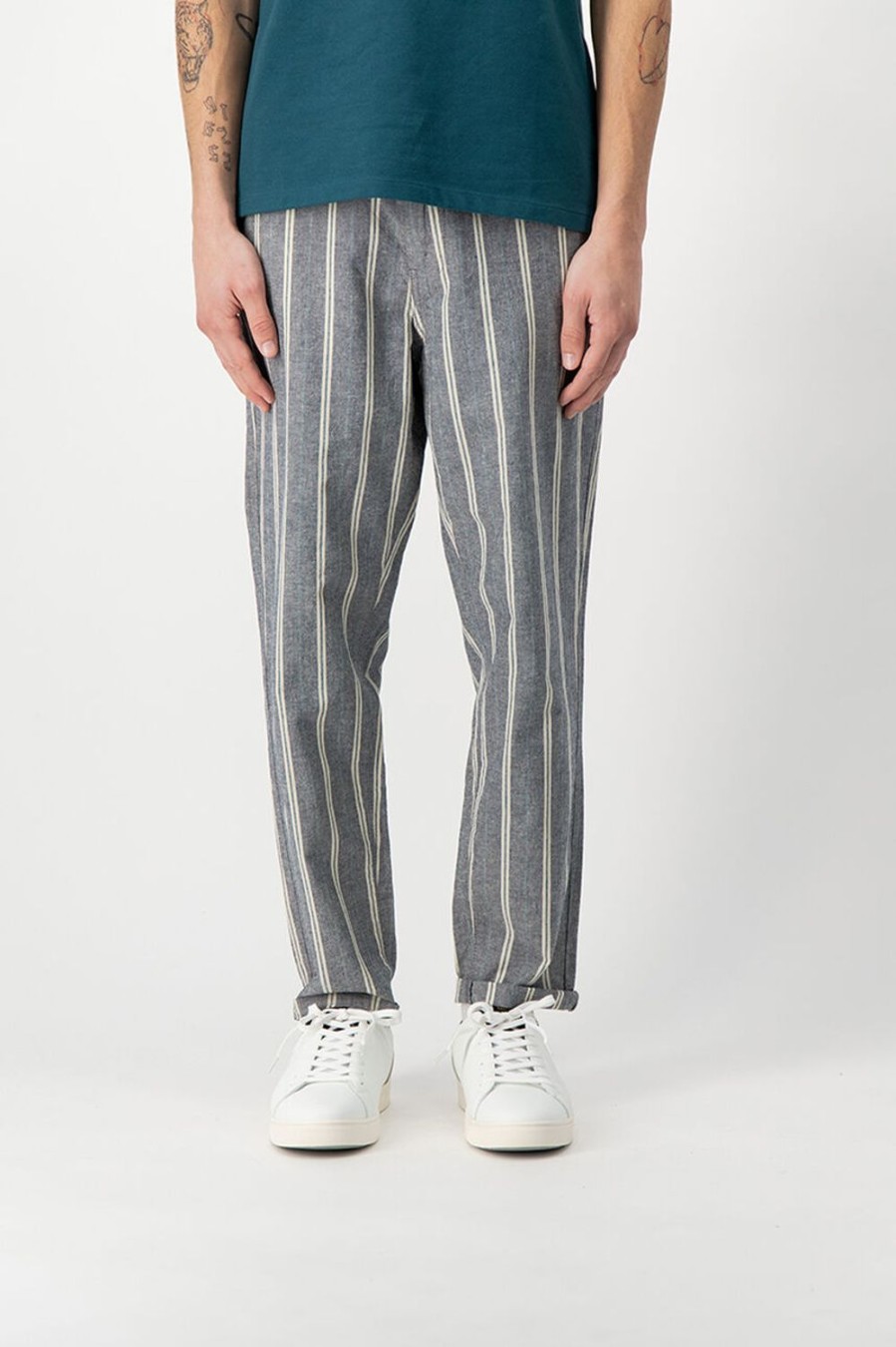 Teddy Smith Pantalon Coton Et Lin Raye Raymond Lin R Clearance