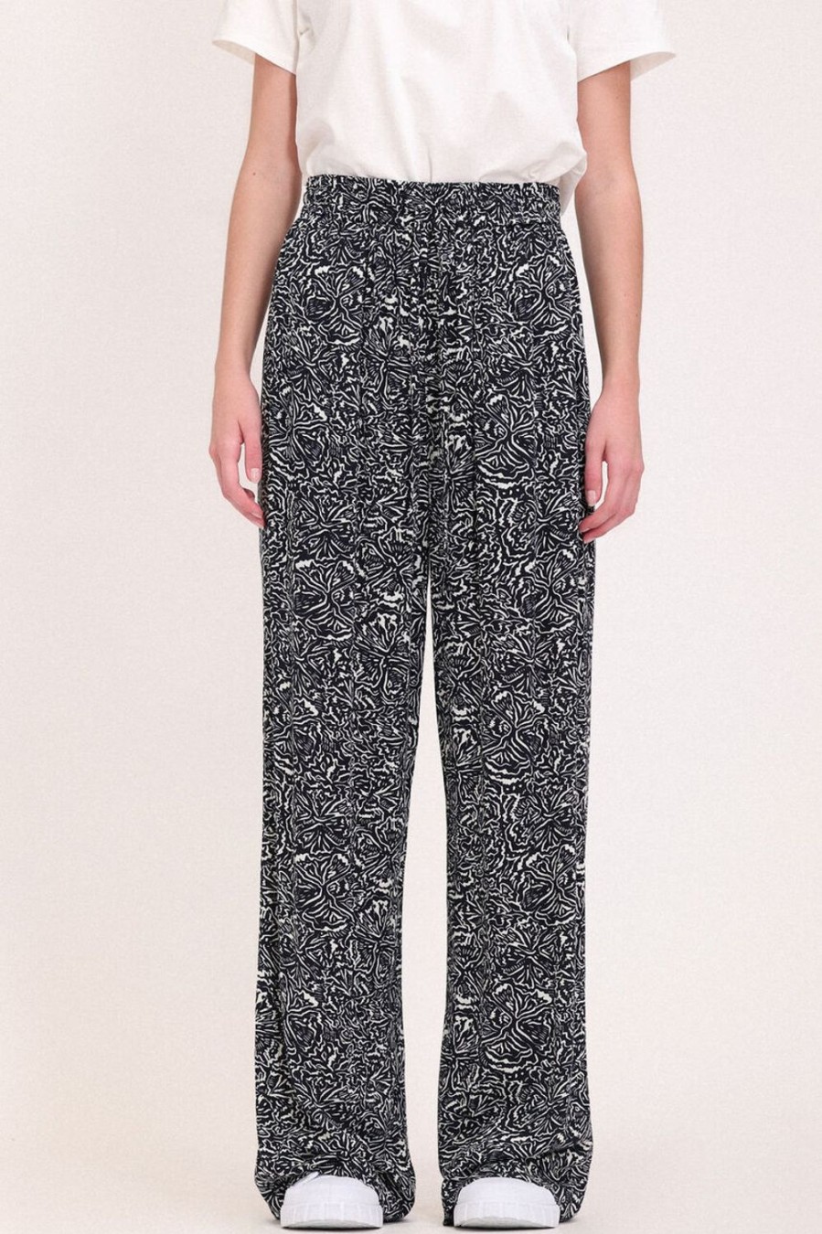 Teddy Smith Pantalon Fluide En Viscose Psilia New