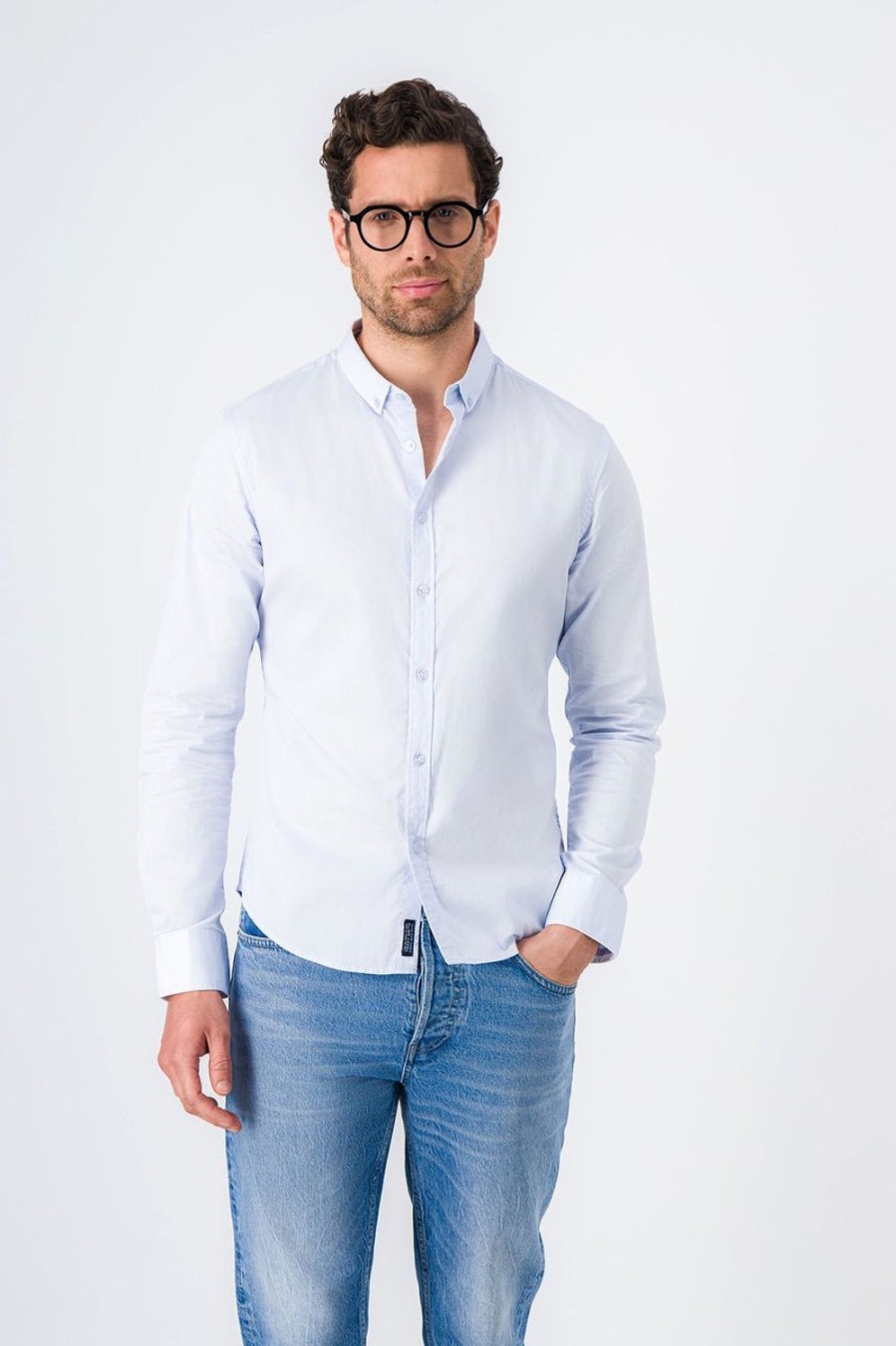 Teddy Smith Chemise En Twill Avec Col Italien Cvolt 2 Ml Online