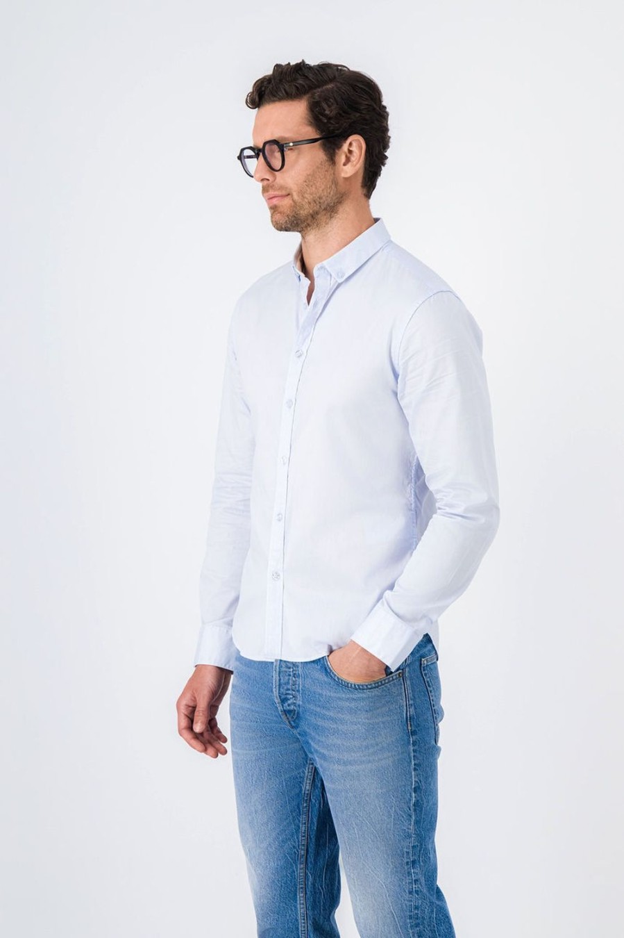 Teddy Smith Chemise En Twill Avec Col Italien Cvolt 2 Ml Online