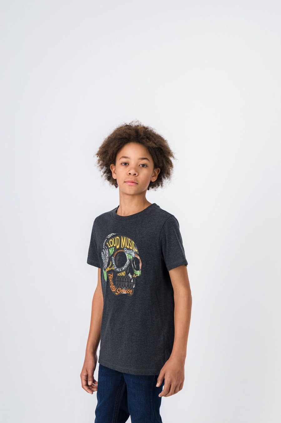 Teddy Smith T-Shirt Col Rond Skully Mc Jr Clearance