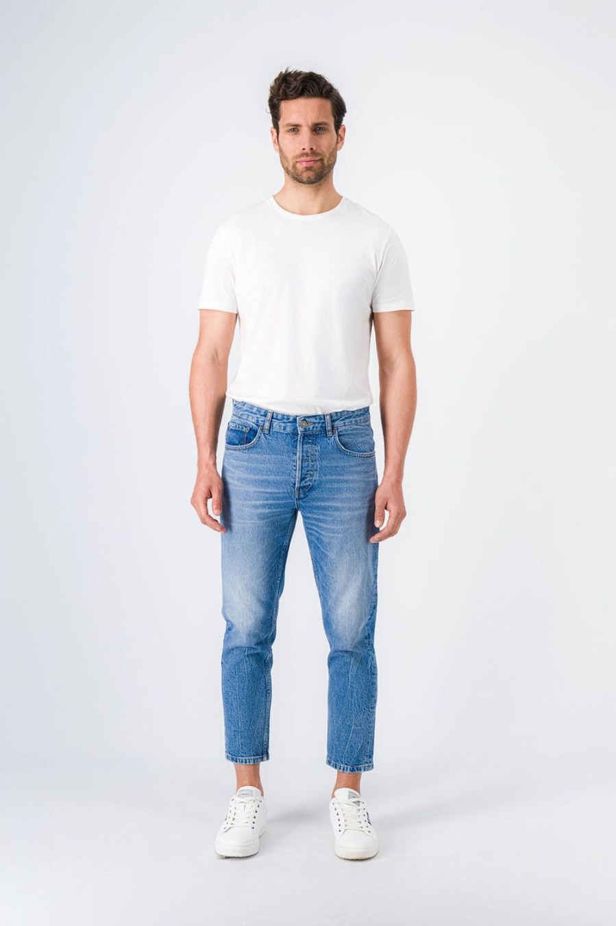 Teddy Smith Jean Coupe Etroite Dad Cropped Clearance